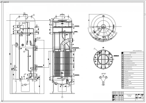 Сборочный чертеж испарителя модификации И-1000, А1