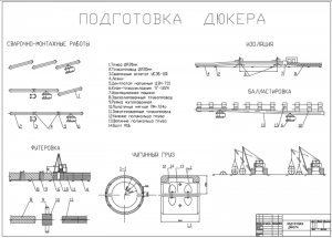 Чертеж последовательных схем подготовки дюкера