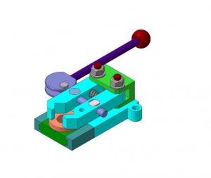 1.	Чертеж 3-D модели приспособления для коромысла газораспределительного механизма ГРМ