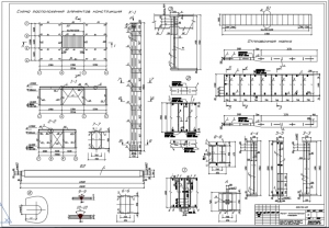 1.	Чертеж конструктивных элементов для строительства технологической площадки, со схемой расположения и узлами, А1