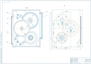 1.	Чертеж свертки коробки скоростей токарно-револьверного автомата модели 1Б140, А1