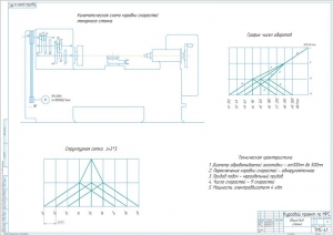 1.	Чертеж общего вида токарного станка, А1, с кинематической схемой коробки скоростей