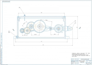 1.	Чертеж свертки коробки скоростей зубофрезерного станка 5К310, А1