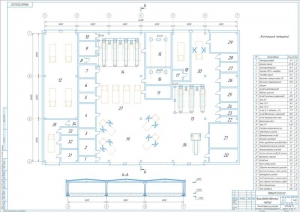 1.	Чертеж плана производственного корпуса для ремонта машин, А1