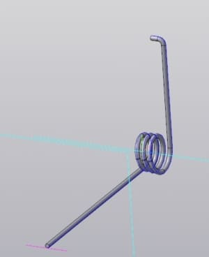 11.	3D-чертеж пружины кручения