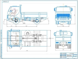 1.	Общий вид автомобиля грузового автомобиля полной массой 8 тонн для проектирования А1