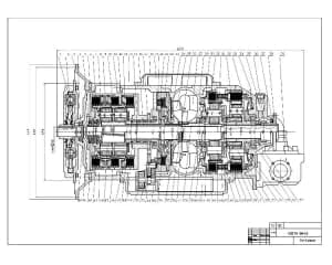 Чертеж сборочный автоматической коробки передач Voith 864,3 для автобуса (формат А1 )