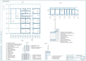 1.	Чертёж проектирования здания промышленного холодильника на формате А1 