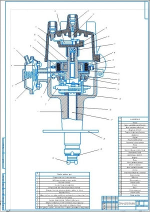 Чертеж датчика-распределителя зажигания типа 19. 3706 двигателя ЗМЗ-402 А1 
