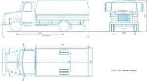 Сборочный чертеж грузового транспортного средства ГАЗ-3309