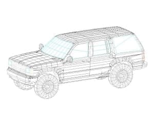 15.	Общего вида чертеж автомобиля легкового FORD EXPLORER в 3D формате