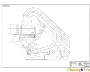 Сборочный чертеж установки газопровода с указанием размеров (формат А1 )
