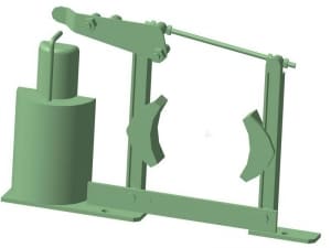3D-модель чертеж тормоза ТКГ-200 - тормоза колодочного с гидравлическим толкателем