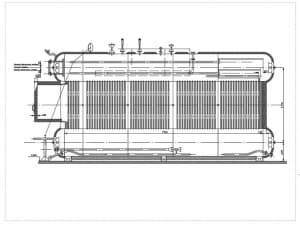 Сборочный чертеж парового газомазутного котла типа ДЕ-25-14-ГМ