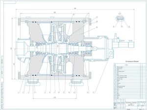 Рабочий чертеж конструкции нагнетателя природного газа типа НЦ16-76/1,45, А1