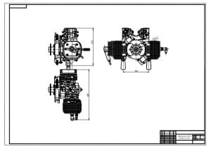 Конструктивный чертеж двигателя РПД типа Limbach L275E