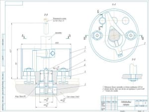 Рабочий чертеж конструкции поводкового патрона, А2