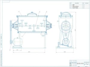 Сборочный чертеж конструкции эмульсатора-смесителя, А1