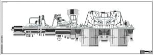 Чертеж конструктивной разработки паровой турбины К-215-130-1(2), А1х4