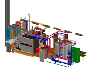 Чертеж 3D-модели конструкции котла отопления Vitoplex 100 2x1750 (4)