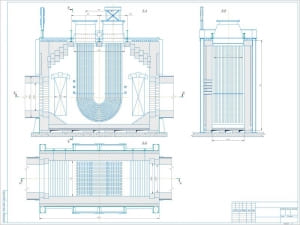 Рабочий чертеж конструкции трубчатого петлевого рекуператора, А1