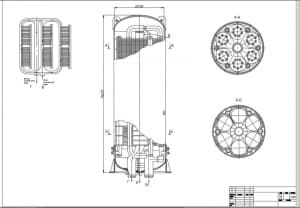 Рабочий чертеж подогревателя высокого давления №7 для турбинной установки К-210-12,8