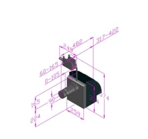 Чертеж 3-D модели газовой горелки для котла