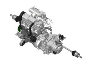 3D - чертеж конструкции двигателя автомобиля ВАЗ-2108