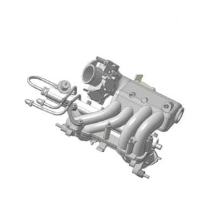 Чертеж 3-D проекции инжектора автомобиля ВАЗ-2108