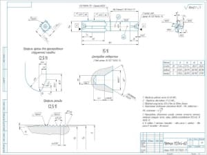 Чертеж метчика М33х4-6G, А2