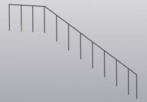 Деталировочный чертеж конструкции лестницы