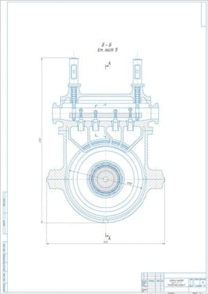 1.	Рабочий чертёж поперечного разреза паровой турбины типа К-14-3,5 А1