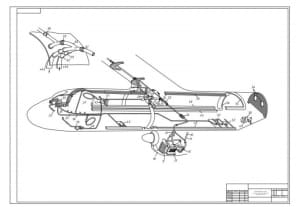 1.	Чертёж полумонтажной схемы системы кондиционирования самолёта Ан-26 А1 