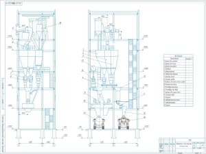 Монтажный чертеж смесительного отделения по приготовлению бетона и раствора, А1