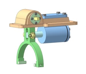 3-D модель сборки механизма переключения передач