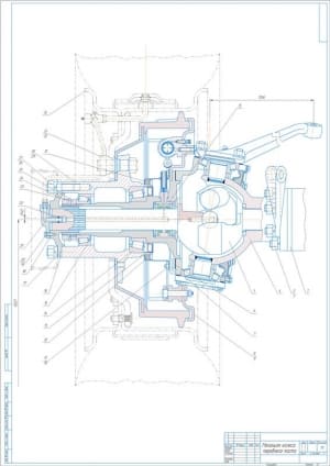 Конструктивный чертеж механизма колеса переднего моста, А1