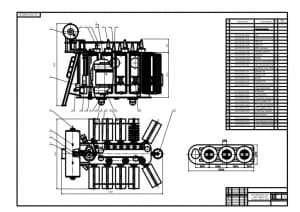 Чертёж общего вида трансформатора типа ТРДН-25000/110, А1