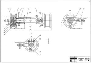 Сборочный чертеж направляющего ролика траншейного роторного экскаватора