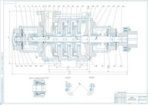 1.	Рабочий чертеж насоса центробежного секционного модификации ЦНС 13-140 