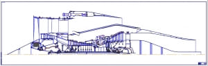 Чертеж общего вида авиационного двигателя СФМ 56-2