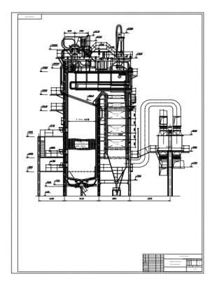 1.	Чертеж конструкции газового котла Е-160-100 ГМ в продольном разрезе