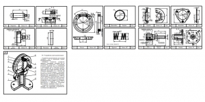 Чертеж светоделительного устройства интерферометра, с чертежами деталей конструкции