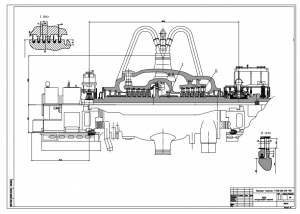 Сборочный чертеж паровой турбины Т-250/300-240 ТМЗ, А1