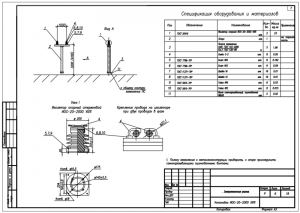 Чертеж установки опорного стержневого фарфорового изолятора ИОС-20-2000 УХЛ1, А3