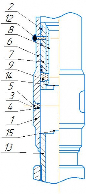 Чертеж схемы муфты ступенчатого цементирования обсадных колонн