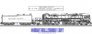 Чертеж общего вида локомотива Локомотив AC-12-CAB-Forward-Freight-L