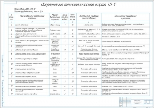 Чертеж операционно-технологической карты ТО-1 автомобиля ЗИЛ-431410, А1
