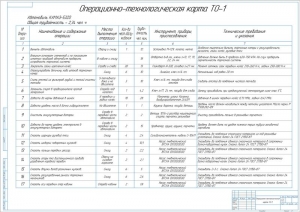 Чертеж операционно-технологической карты ТО-1 автомобиля КАМАЗ-5320, А1