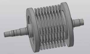 2.	3D модель ротора с молотками