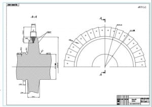 2.	Рабочий чертеж ротора турбокомпрессора VTR-454